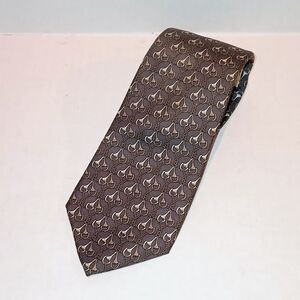 Vtg Liberty Of London Horse Bit Silk Neck Tie-Narrow-Equestrian-Prep-Business
